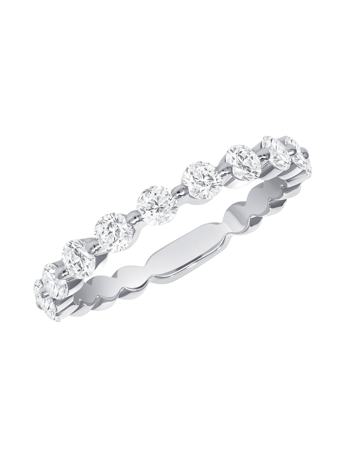 Round Single Prong Band (.80 ct. tw.) 14K - LeMel