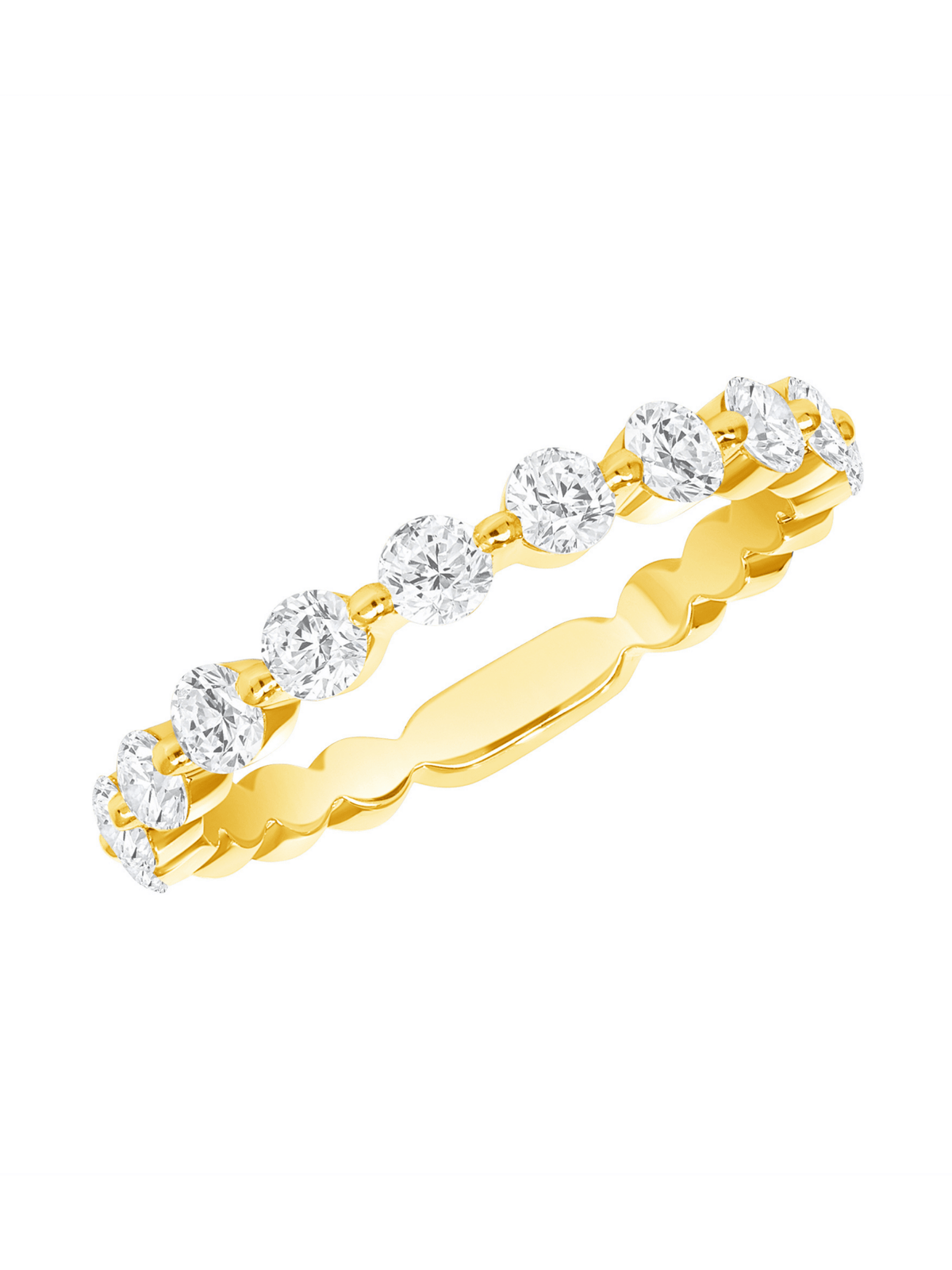 Round Single Prong Band (.80 ct. tw.) 14K