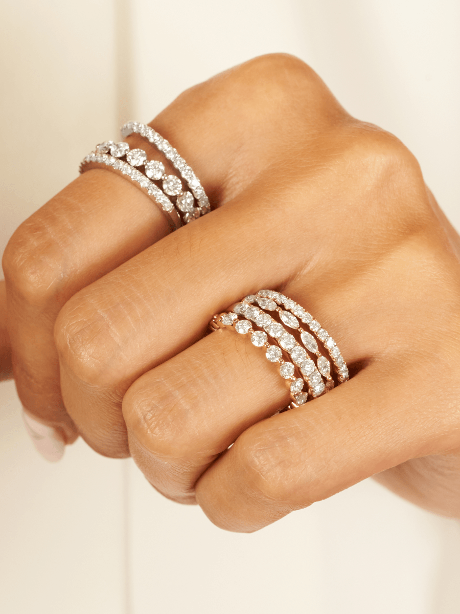 Round Single Prong Band (.80 ct. tw.) 14K - LeMel