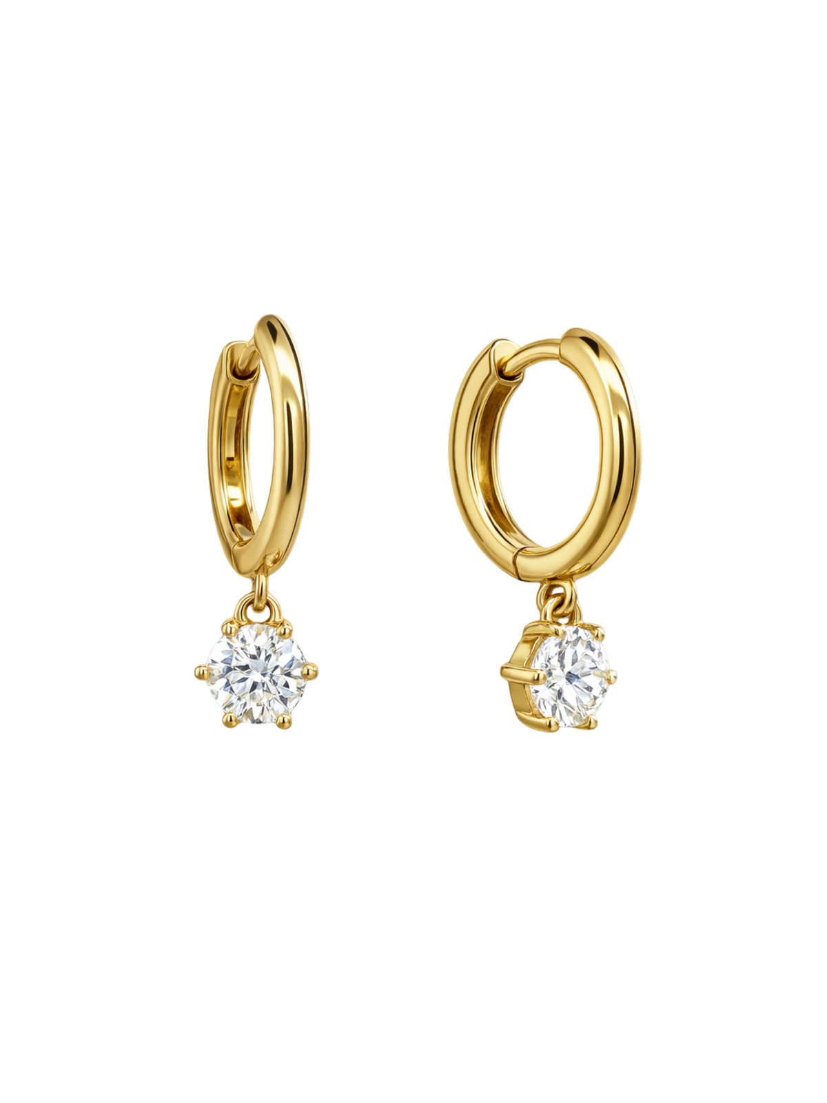 Lanie Lab Diamond Dangle Earrings 14K