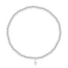 Silver Everyday Stretch Bracelet with Cross Charm