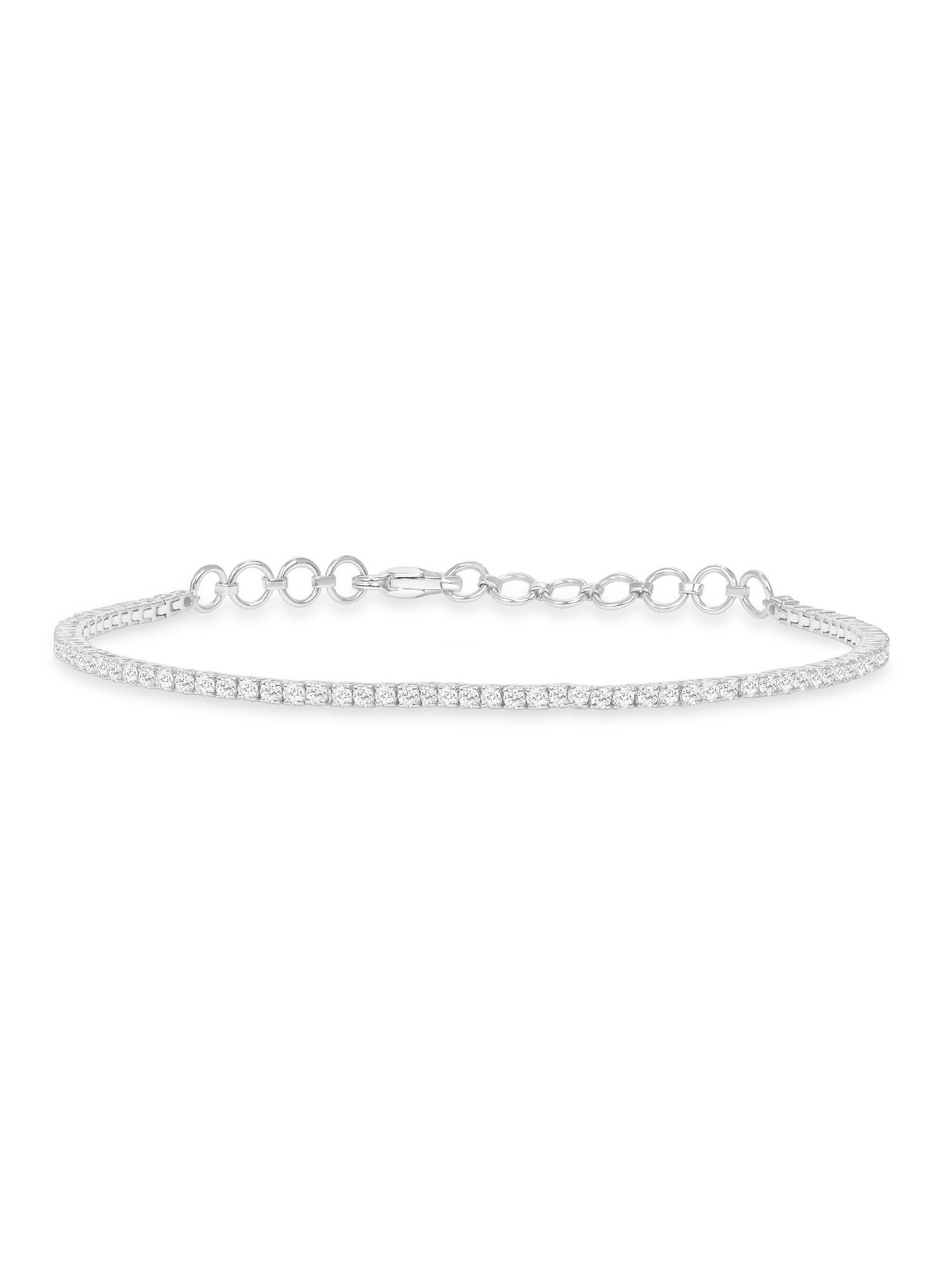 Simple Diamond Tennis Bracelet 14K