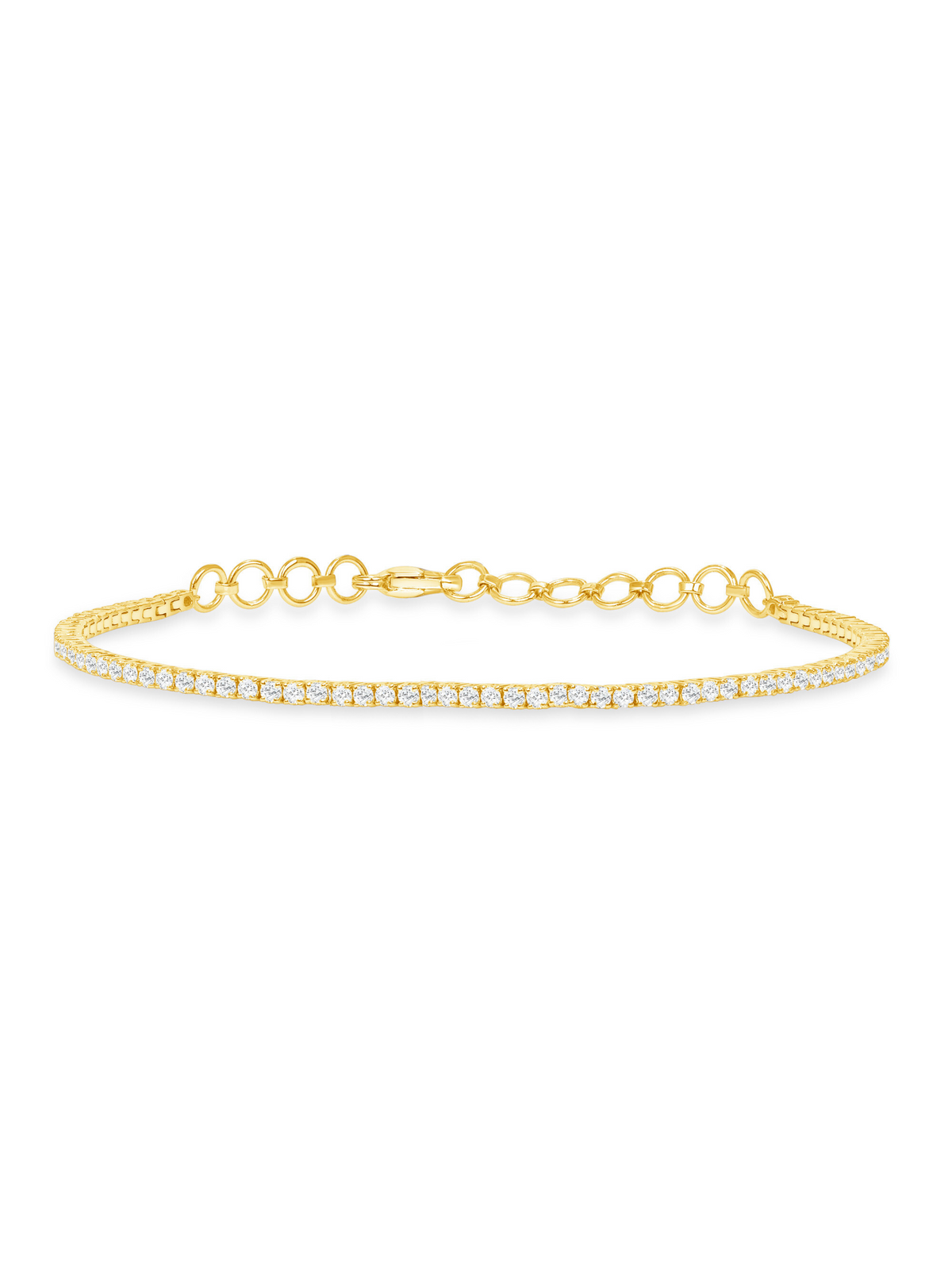 Simple Diamond Tennis Bracelet 14K