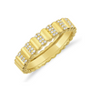 Skinny Fluted Diamond Ring 14K
