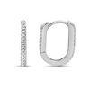 Paperclip CZ Huggie Earrings