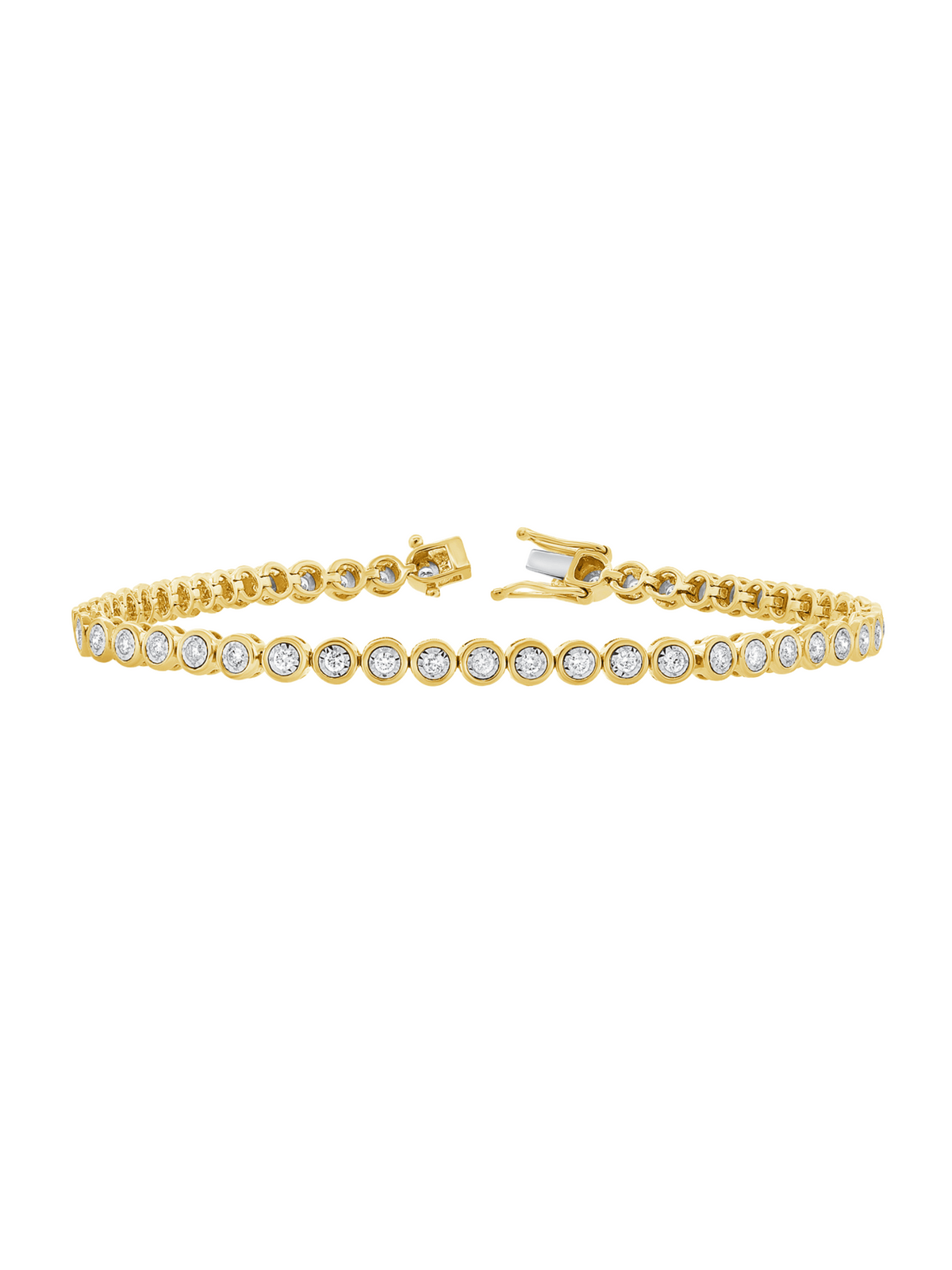 Bryn Bezel Tennis Bracelet 14K