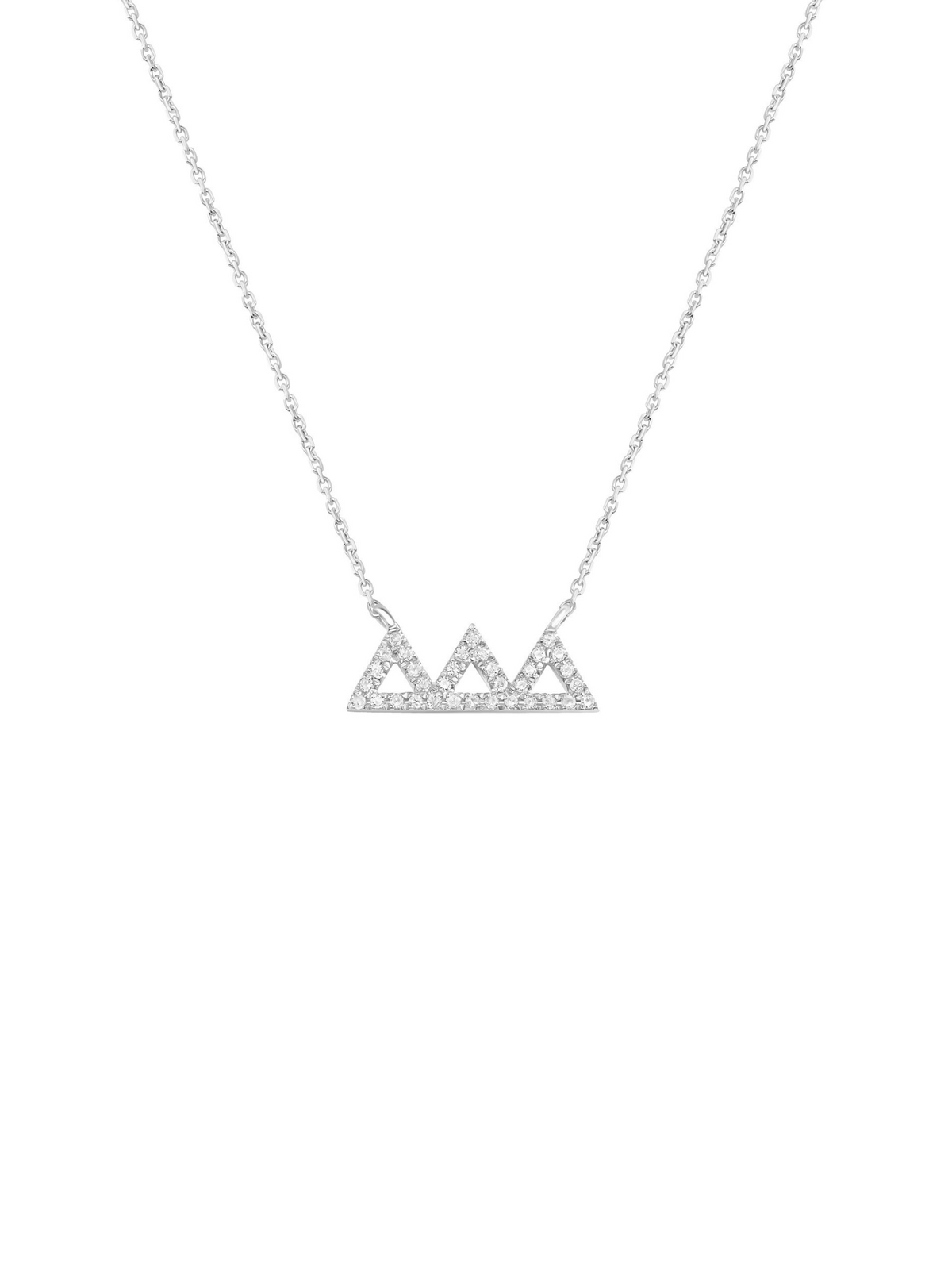 Triangle Diamond Necklace 14K