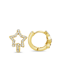 FREE Star CZ Huggie Earrings