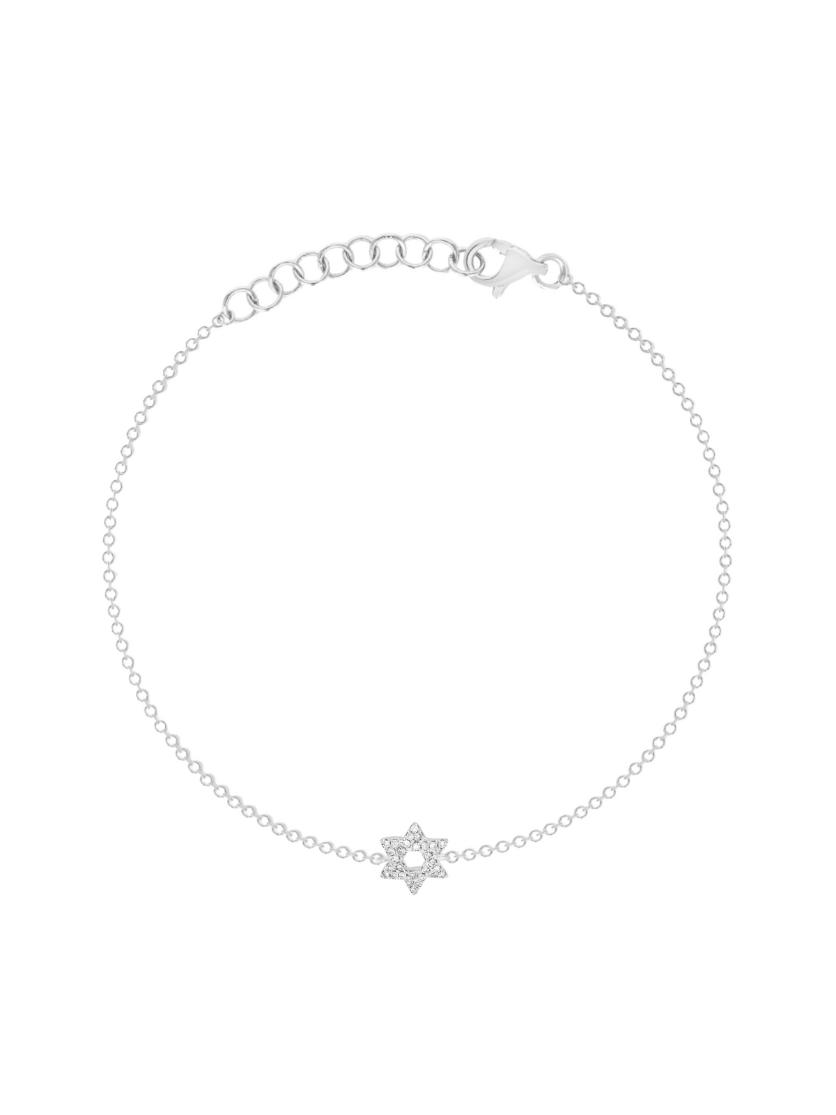 Star of David Diamond Bracelet 14K