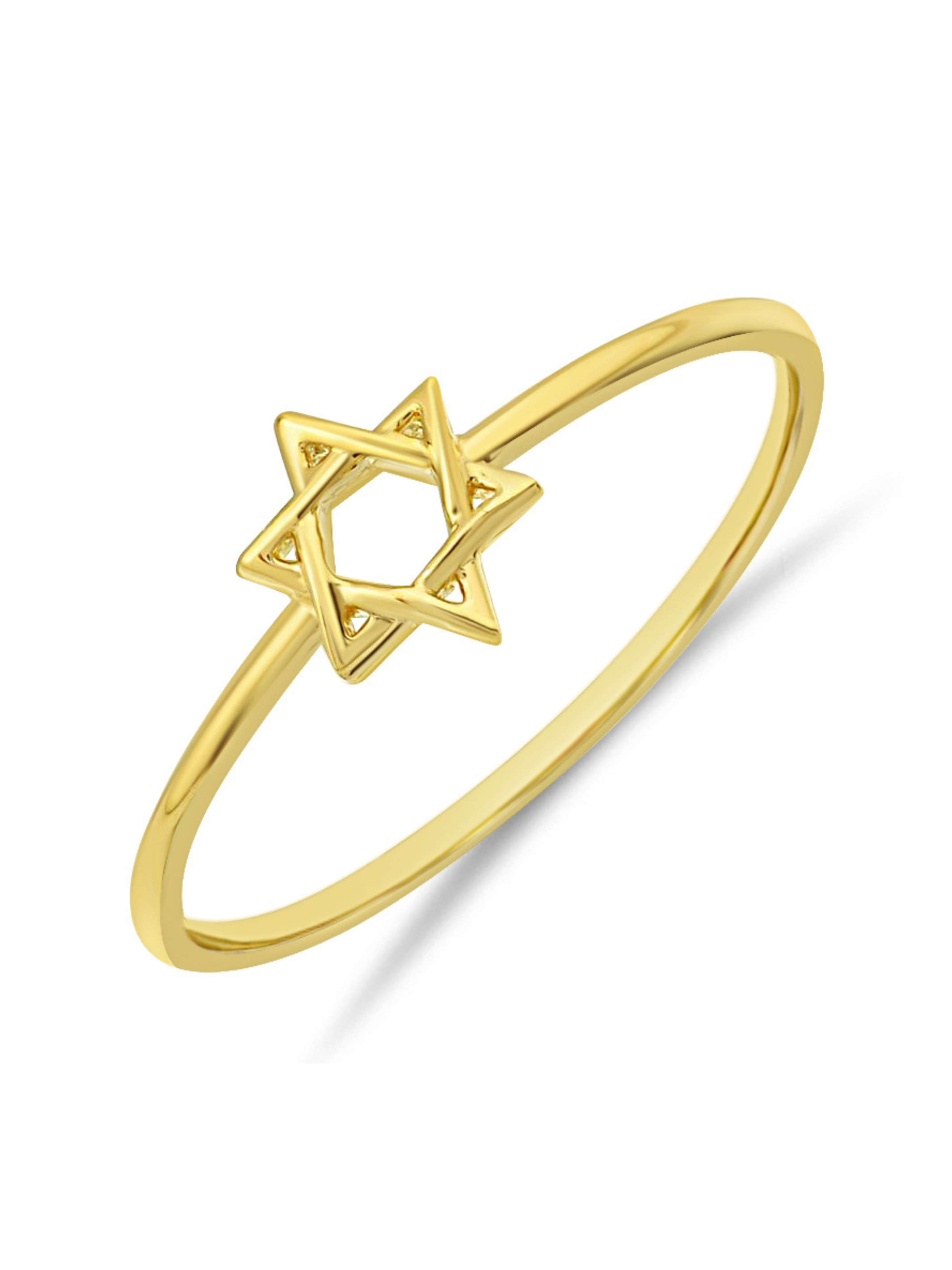 Star of David Gold Ring 14K