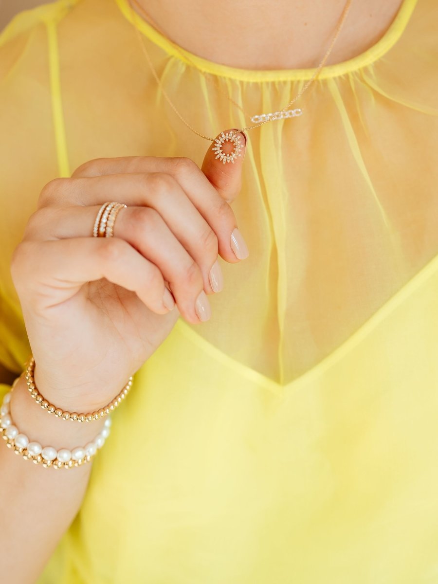 Sun Diamond Necklace 14K - LeMel