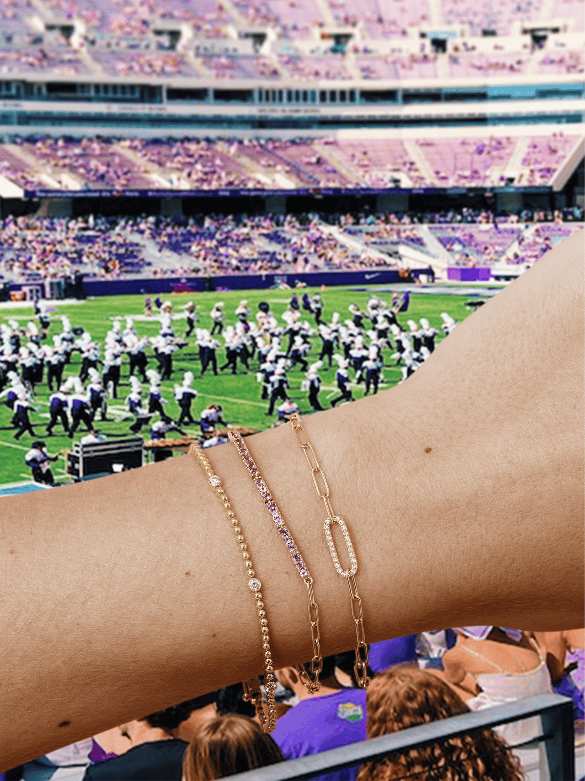 Birthstone Tennis Bracelet - February 14K