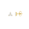 Teeny Trio Diamond Stud Earring 14K