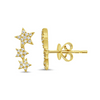 Allison Star Diamond Climber Stud Earrings 14K