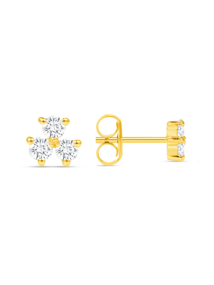 Petal Diamond Stud Earring 14K