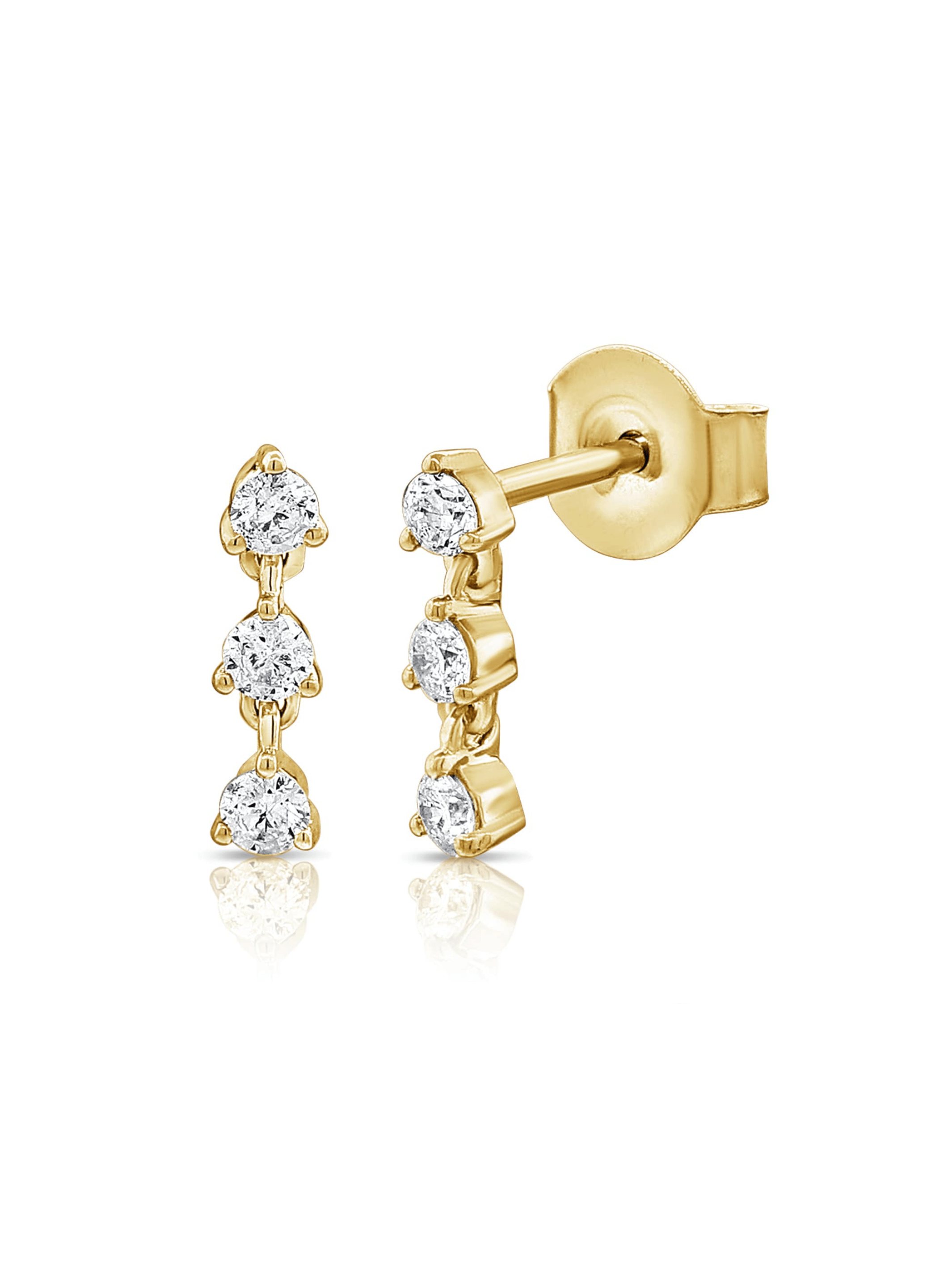 Dani Diamond Dangle Earrings 14K