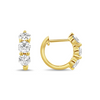 Triple Crown Diamond Huggie Earrings 14K