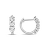 Triple Crown Diamond Huggie Earrings 14K
