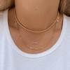 Triangle Diamond Necklace 14K