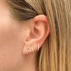 Allie Pave Triangle Stud Earrings 14K