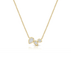 Triple Pear Diamond Necklace 14K