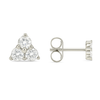Trinity Diamond Stud Earrings 14K