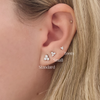 Teeny Trio Diamond Stud Earring 14K