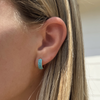 Callie Turquoise Huggie Earrings 14K