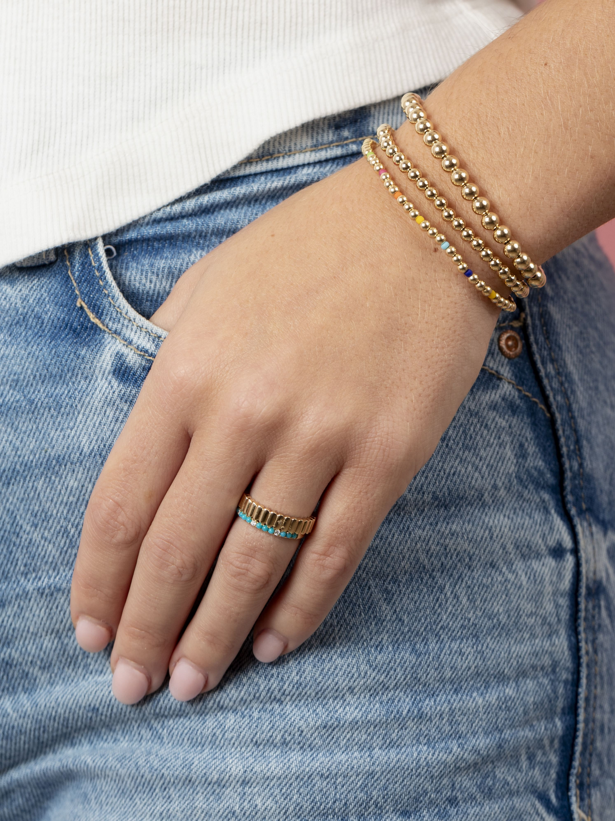 Prism Turquoise Ring 14K