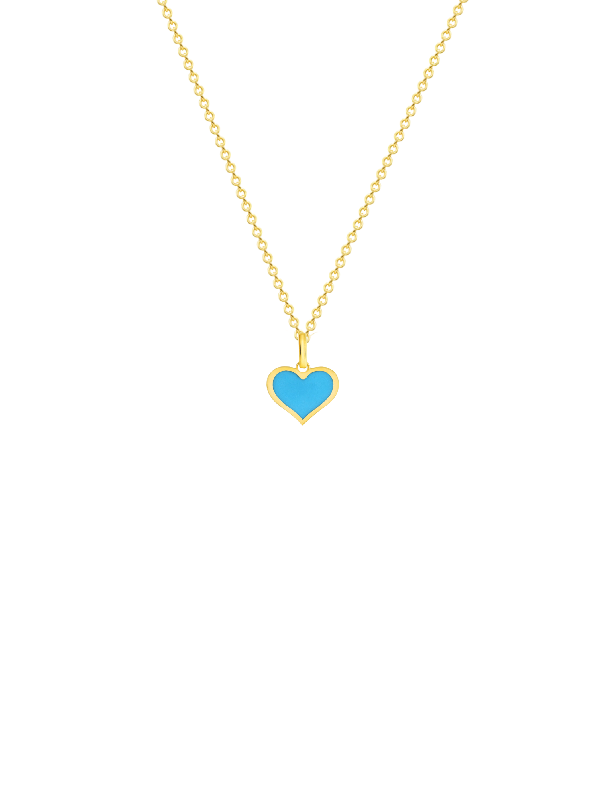 Sophie Heart Charm Necklace 14K