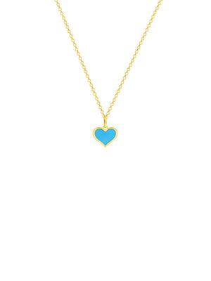 Sophie Heart Charm Necklace 14K