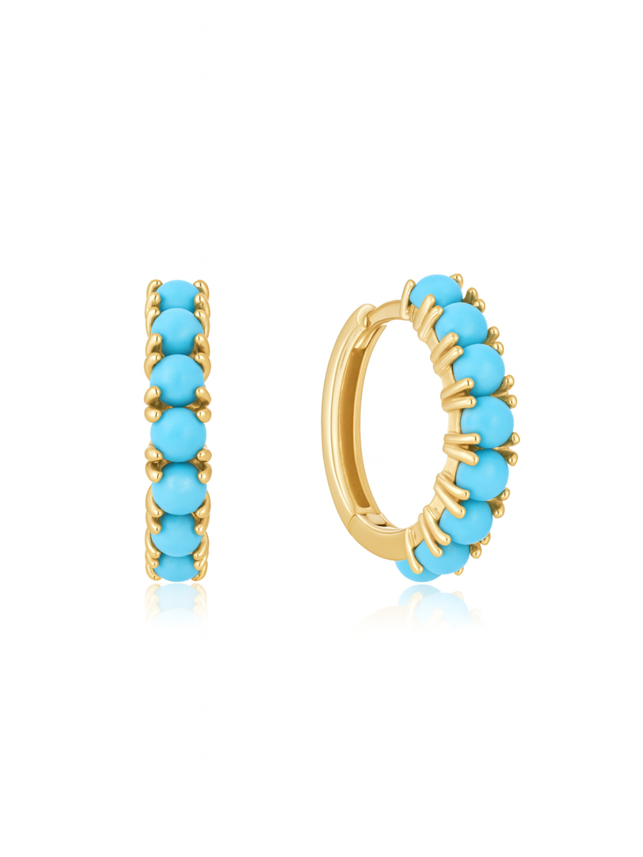 Turquoise Huggie Earrings