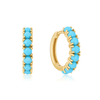 Turquoise Huggie Earrings
