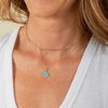Star of David Turquoise Charm Necklace 14K