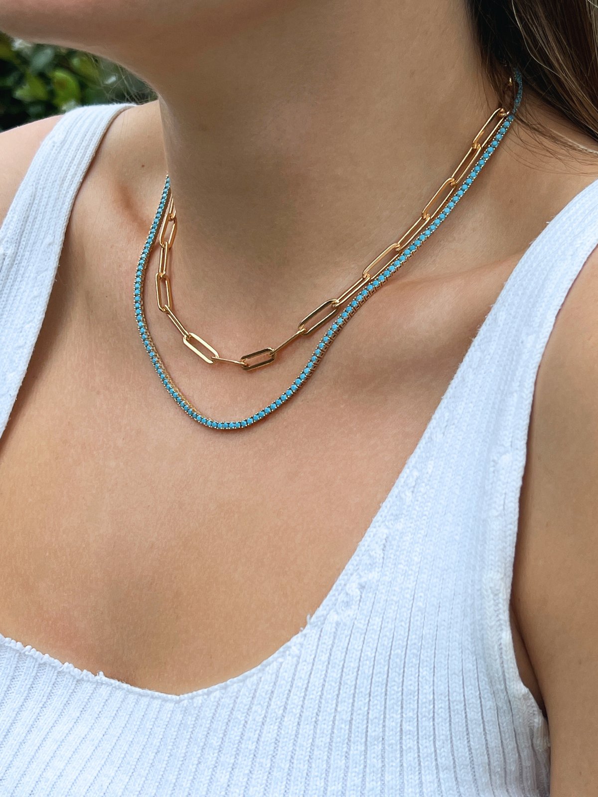 Turquoise Tennis Necklace