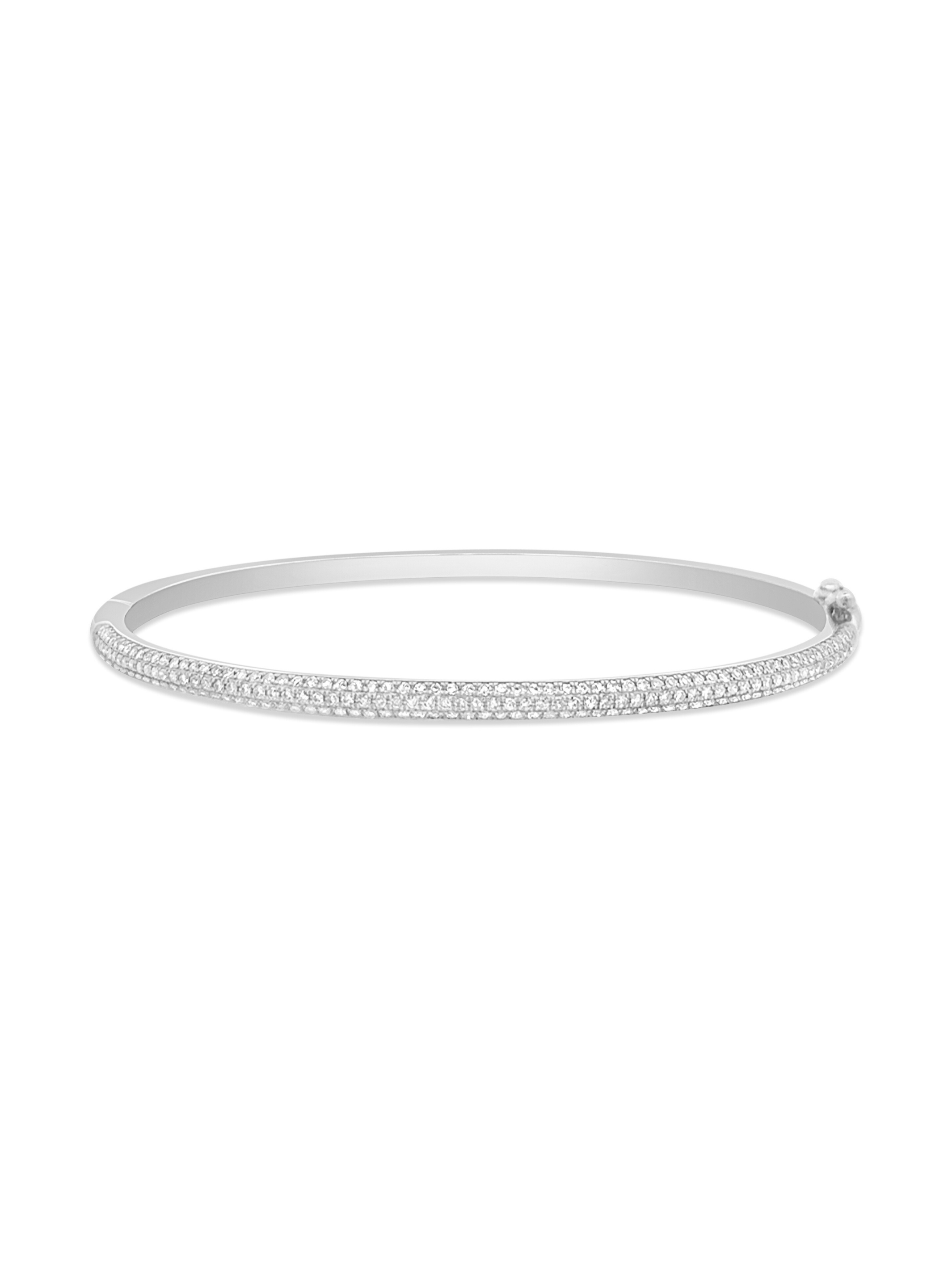Whisper Pave Diamond Bangle 14K