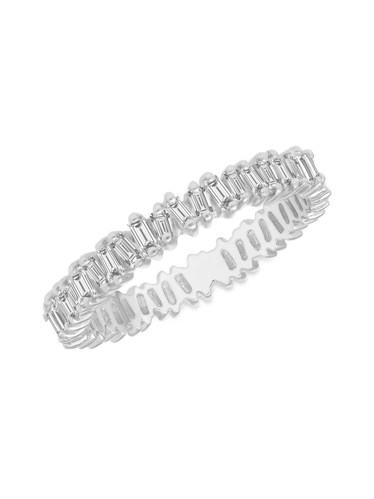 Brilliant Baguette Diamond Band 14K