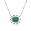 Evelyn Pendant Necklace - Emerald 14K