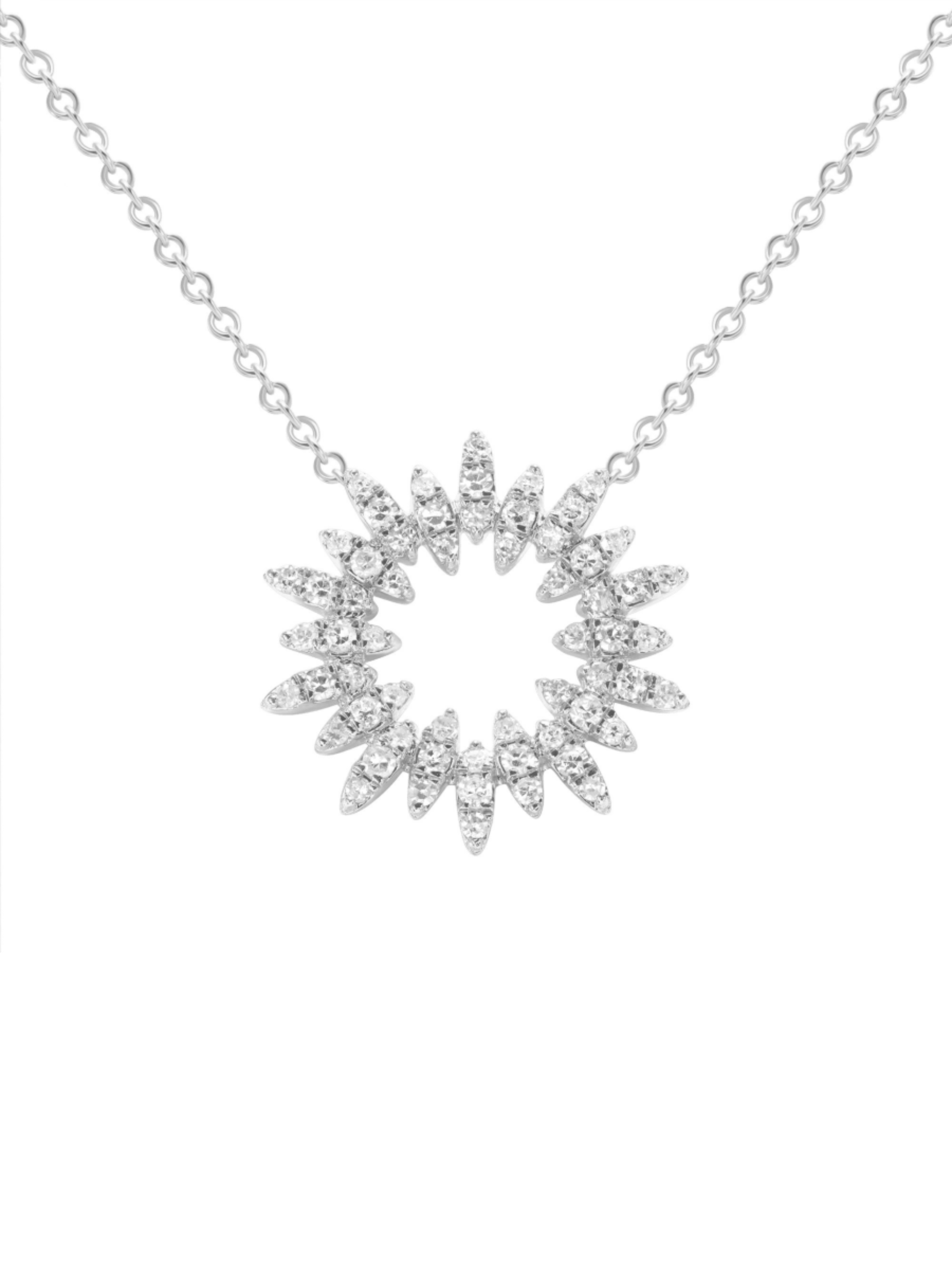 Sun Diamond Necklace 14K
