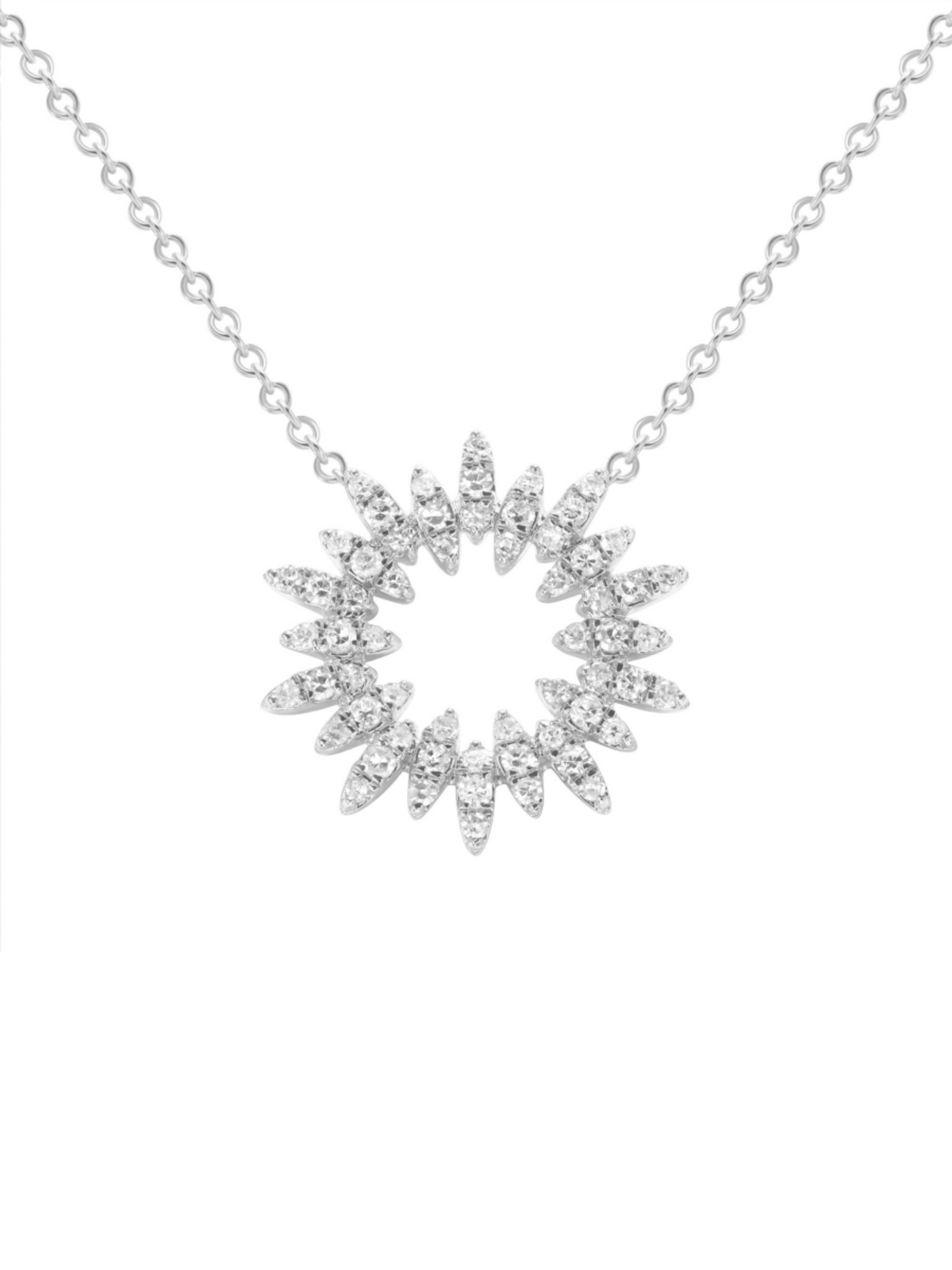 Sun Diamond Necklace 14K