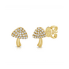Mushroom Stud Earring 14K