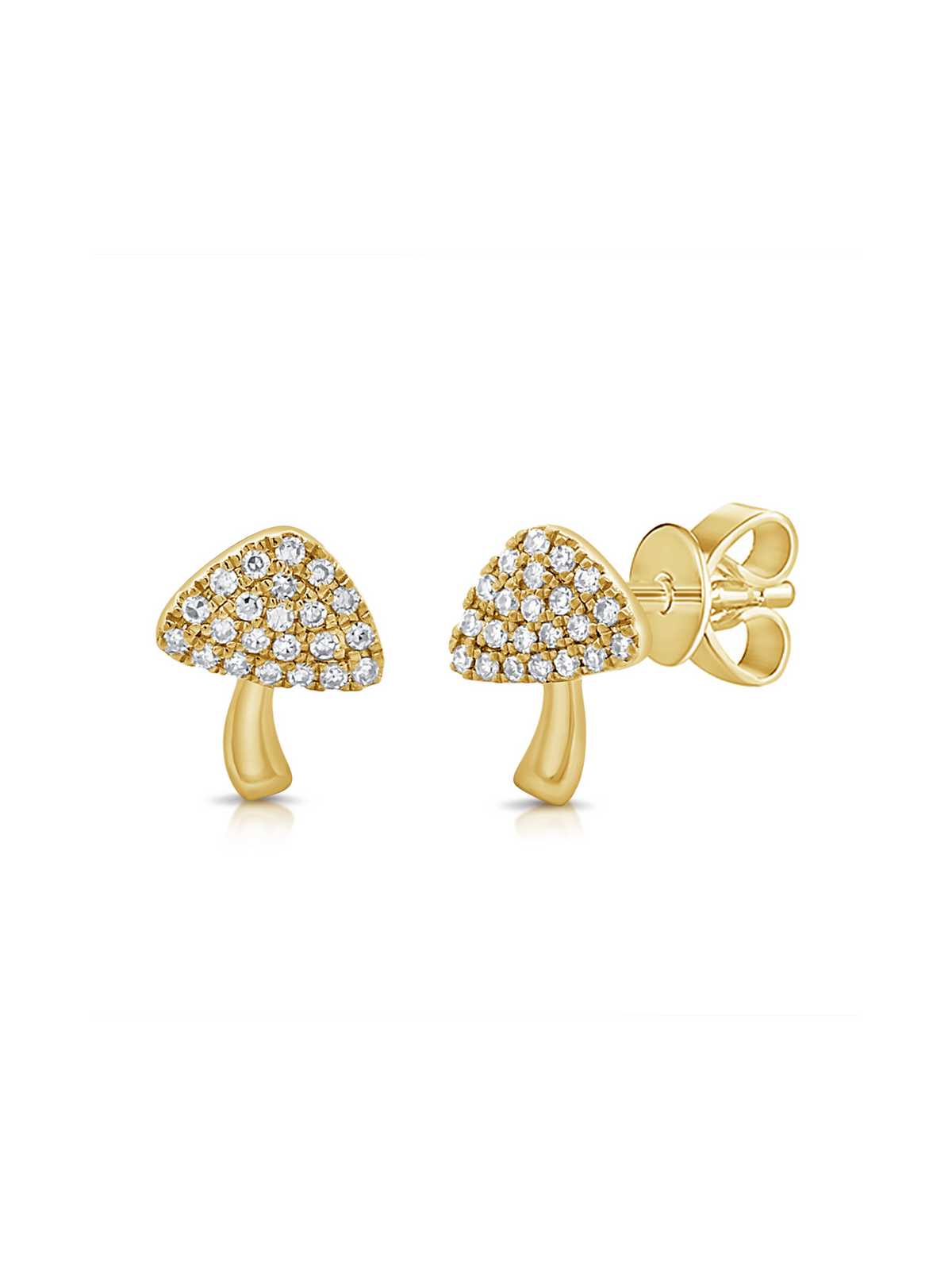 Mushroom Stud Earring 14K