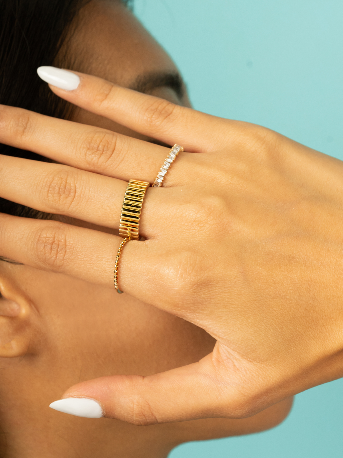 Fluted Gold Ring 14K