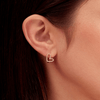 Hailey Heart Huggie Earrings 14K - LeMel