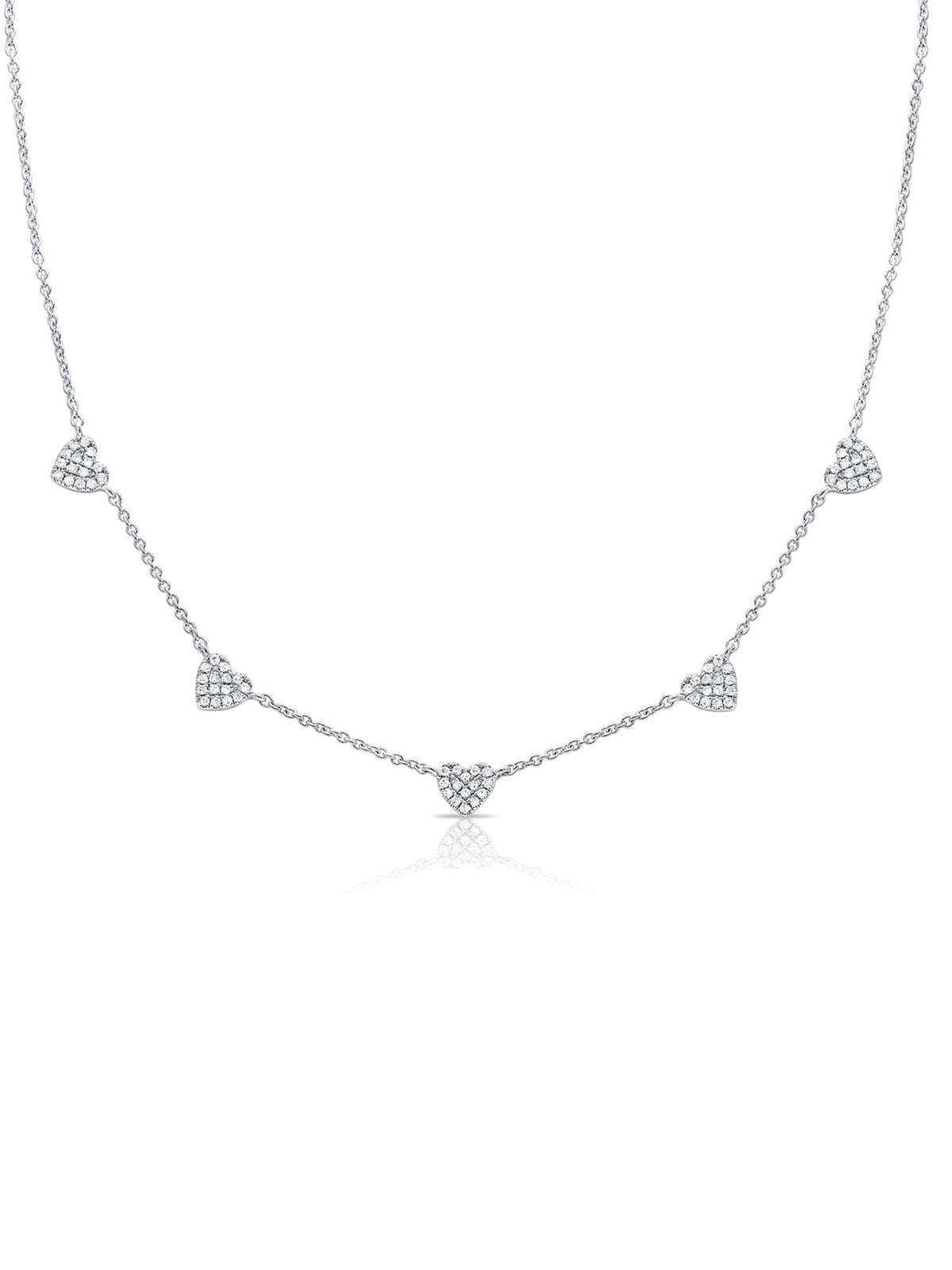 Hallie Diamond Heart Necklace 14K