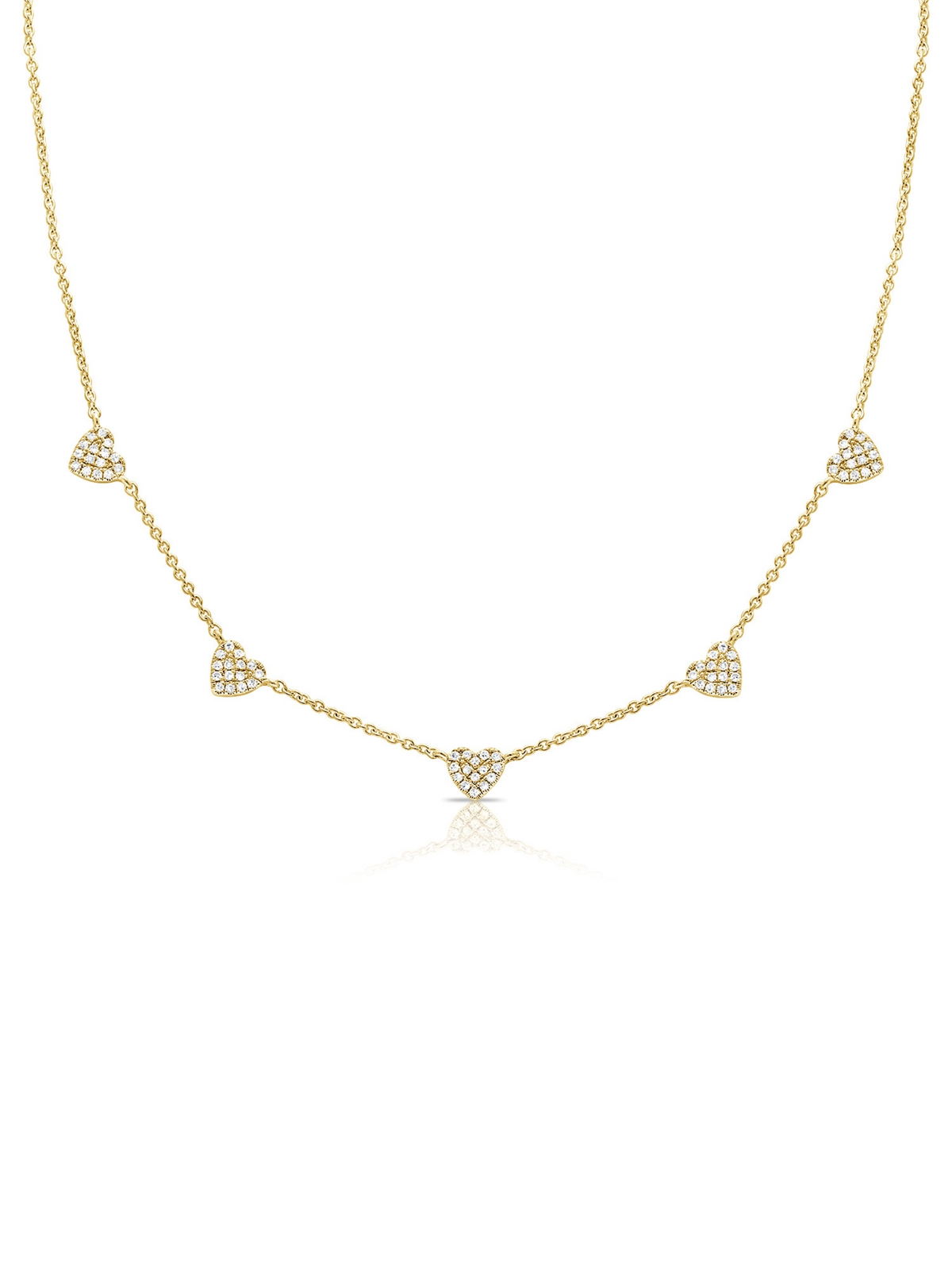 Hallie Diamond Heart Necklace 14K