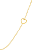 Dainty gold chain with simple gold heart charm 