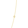 Small round diamond on gold chain