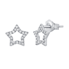 Allie Pave Star Stud Earring 14K - LeMel