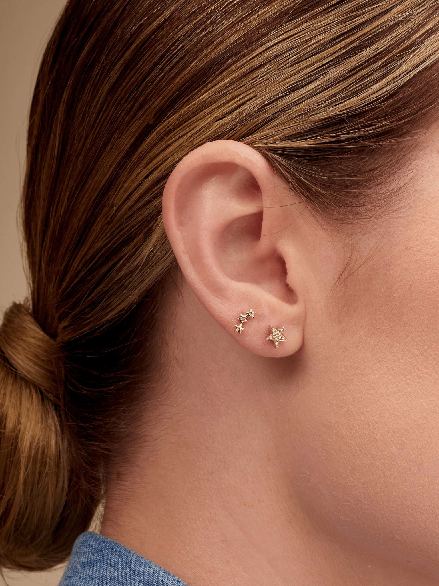 18k Solid Gold Flat Disc Piercing Stud Minimalist Earrings 18k Solid Gold Flat Disc Piercing Stud Minimalist Earrings